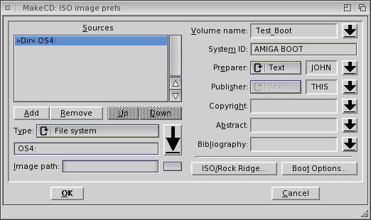 MakeCD ISO Image prefs