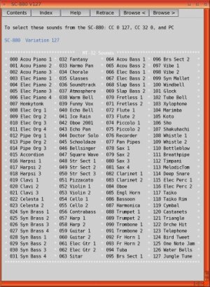 My reference guide for the MIDI hardware